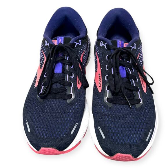 Brooks Black Purple Coral Adrenaline GTS 22 Running Shoes Women's Size 9 - Picture 2 of 12
